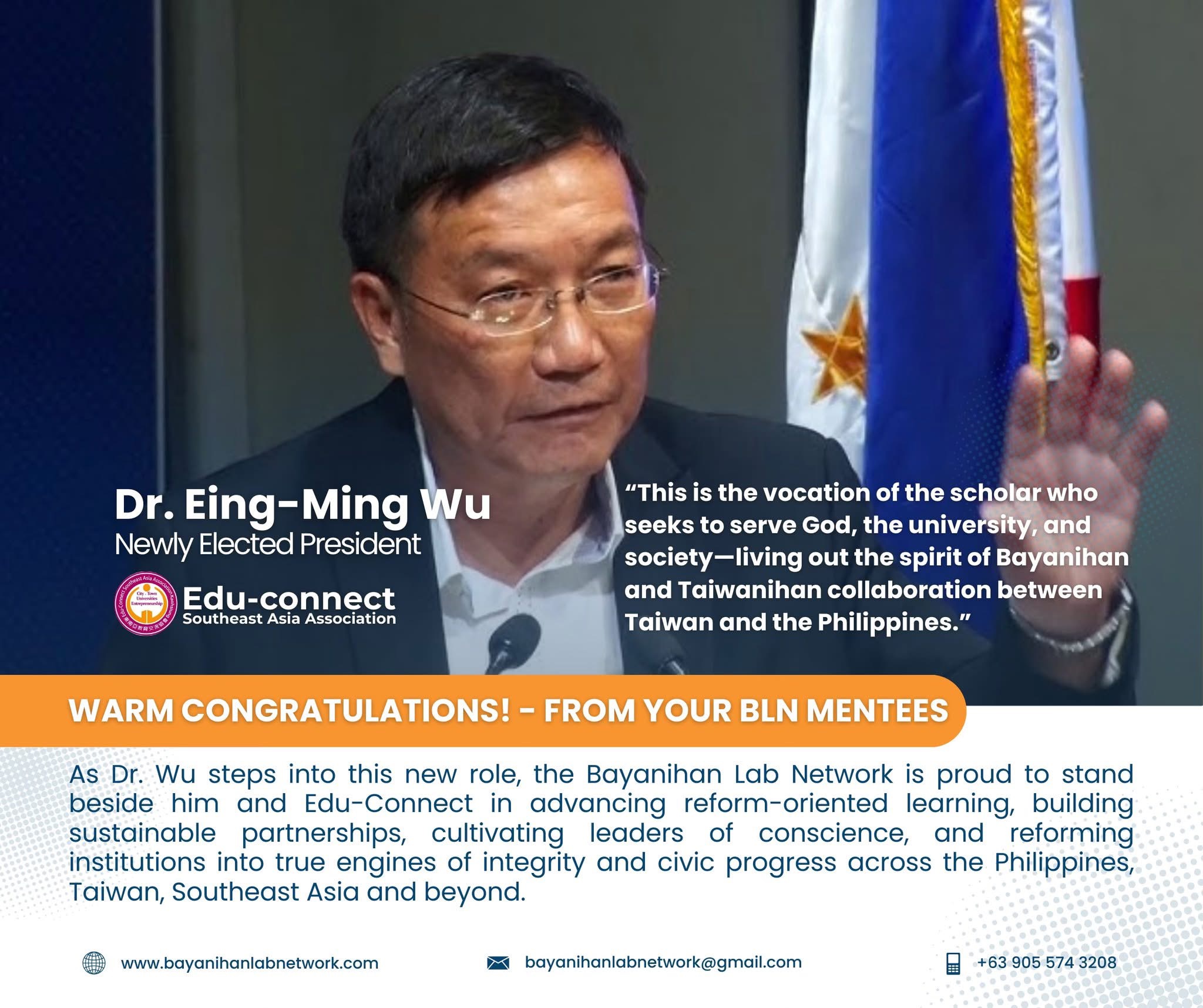 ๐ง๐ต๐ฒ ๐๐ฎ๐๐ฎ๐ป๐ถ๐ต๐ฎ๐ป ๐๐ฎ๐ฏ ๐ก๐ฒ๐๐๐ผ๐ฟ๐ธ ๐๐ฎ๐ฟ๐บ๐น๐ ๐ฐ๐ผ๐ป๐ด๐ฟ๐ฎ๐๐๐น๐ฎ๐๐ฒ๐ ๐๐ฟ. ๐๐ถ๐ป๐ด-๐ ๐ถ๐ป๐ด ๐ช๐ ๐ผ๐ป ๐ต๐ถ๐ ๐ฒ๐น๐ฒ๐ฐ๐๐ถ๐ผ๐ป ๐ฎ๐ ๐ฃ๐ฟ๐ฒ๐๐ถ๐ฑ๐ฒ๐ป๐ ๐ผ๐ณ ๐๐ฑ๐-๐๐ผ๐ป๐ป๐ฒ๐ฐ๐ ๐ฆ๐ผ๐๐๐ต๐ฒ๐ฎ๐๐ ๐๐๐ถ๐ฎ ๐๐๐๐ผ๐ฐ๐ถ๐ฎ๐๐ถ๐ผ๐ป